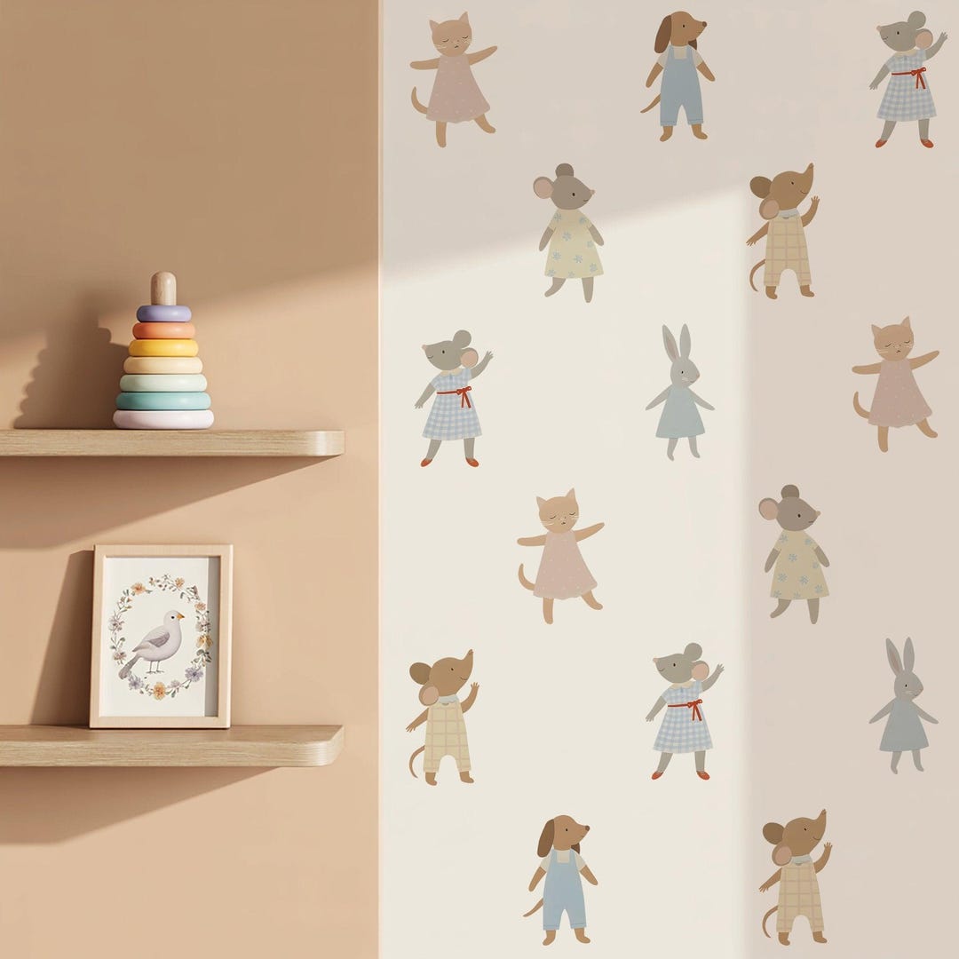 Dancing Animals Nursery Wall Stickers - Etsy UK