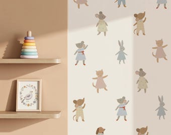 Dancing Animals Nursery Wall Stickers
