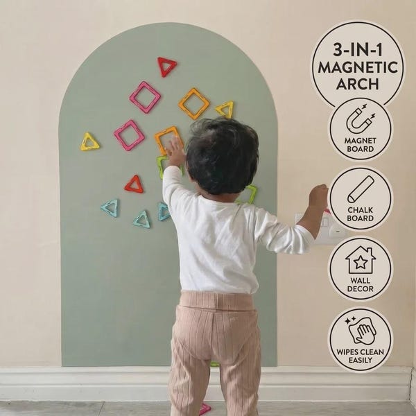 Magnetic Arch Wall Sticker Chalk Board Decal - Removable