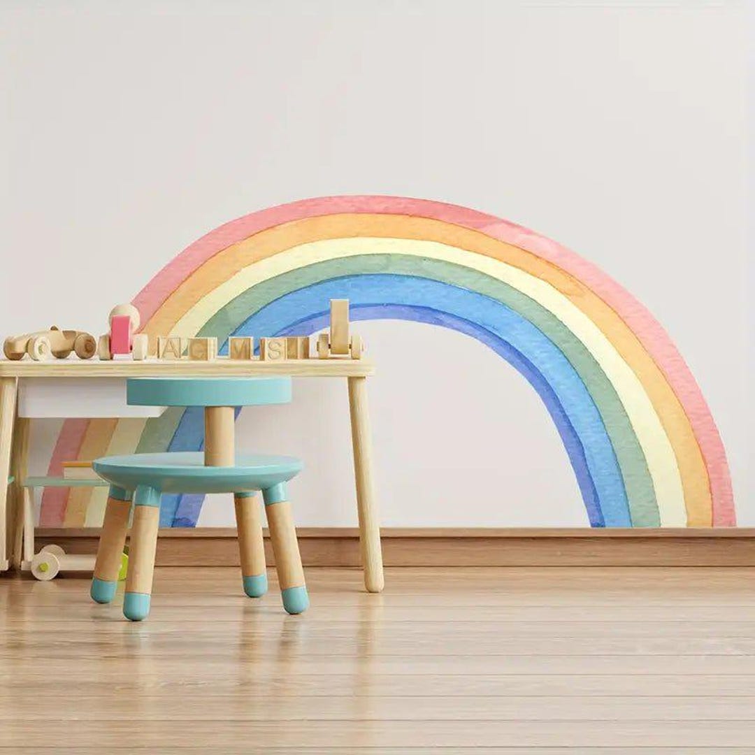 Large Rainbow Nursery Wall Sticker - Etsy