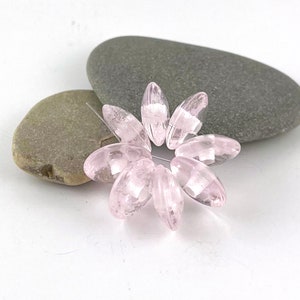 Tutu Pink, 13mm Artisan lampwork glass 8 Disk Beads, Jewelry Designer Supplies, Earring Bead Pairs