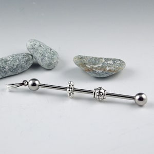 1  1/2&quot; Beadable Pendant bar, 1.5&quot; convertible interchangeable DIY Stainless Steel Bead Bars, jewelry supplies