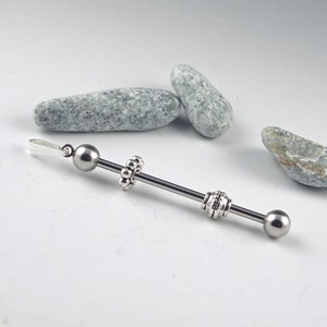 1 1/4&quot; Beadable Pendant bar, 1.25&quot; convertible interchangeable DIY Stainless Steel Bead Bars, jewelry supplies