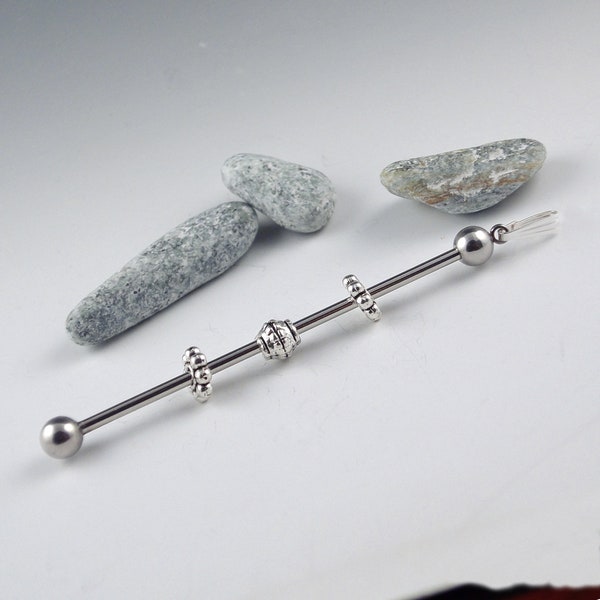 2" Beadable Pendant bar, 2" convertible interchangeable DIY Stainless Steel Bead Bars, jewelry supplies