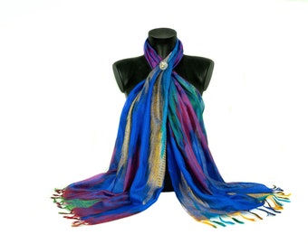 Foulard femme 100% soie naturelle, écharpe, élégant, cadeau, design, couleur, léger, silk, scarf, turquoise, vert, orange, rouge, rose, bleu