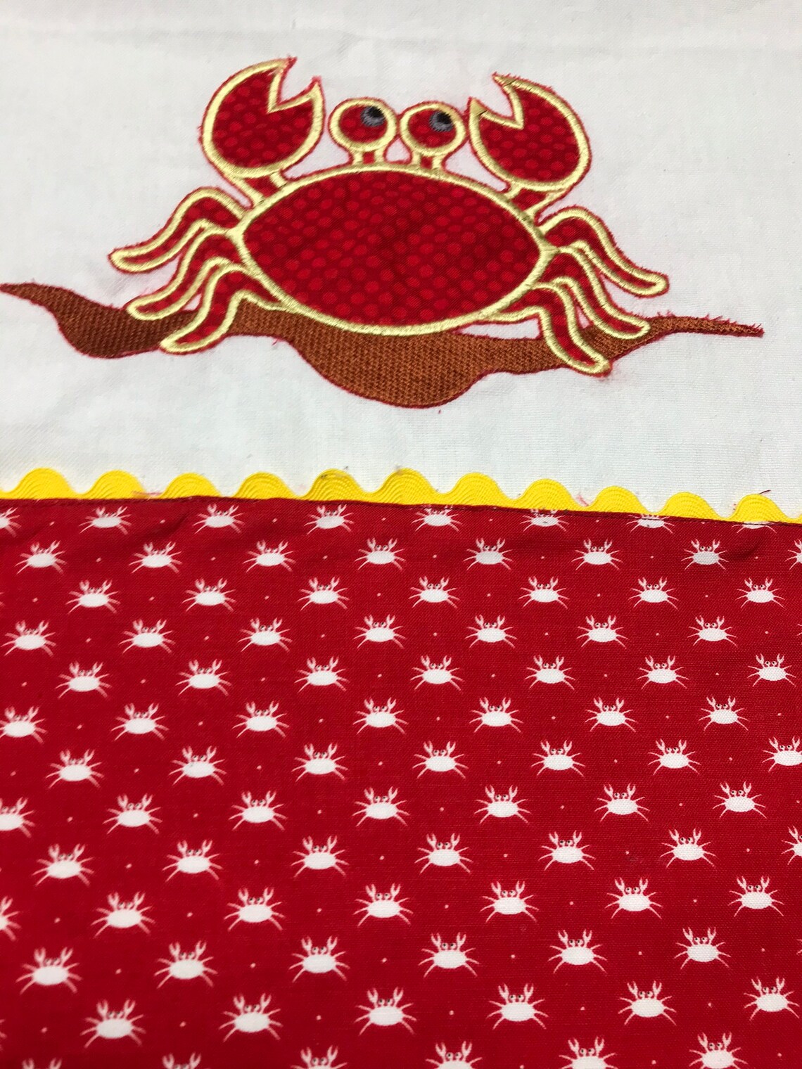 Conjunto de 4 toallas de cocina oceánica Appliqué | Etsy