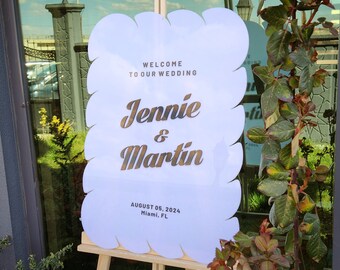 Wedding Entrance Sign, Acrylic Wedding Sign, Welcome Sign, Arch Wedding Welcome Sign, Reception Signage, Personalized Wedding Sign