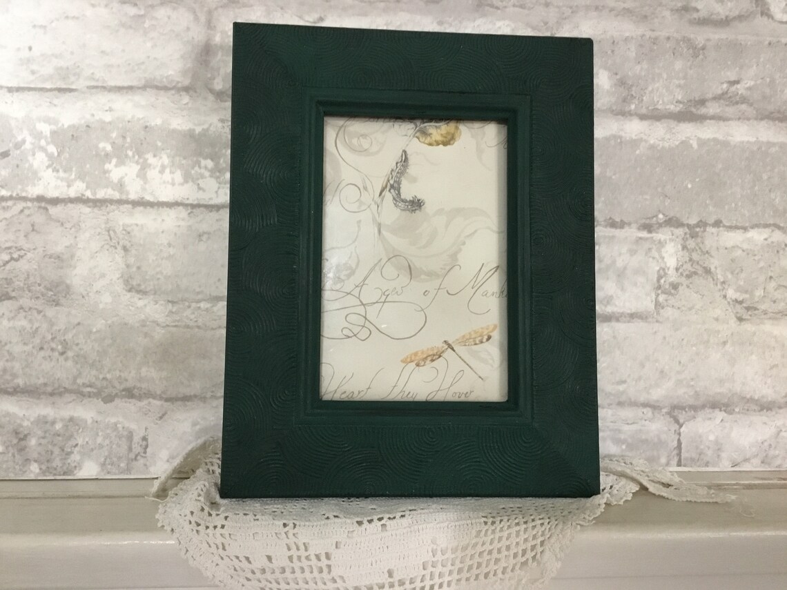 Forest Green Photo Frame Upcycled Painted 4x 6 Photo Frame Etsy