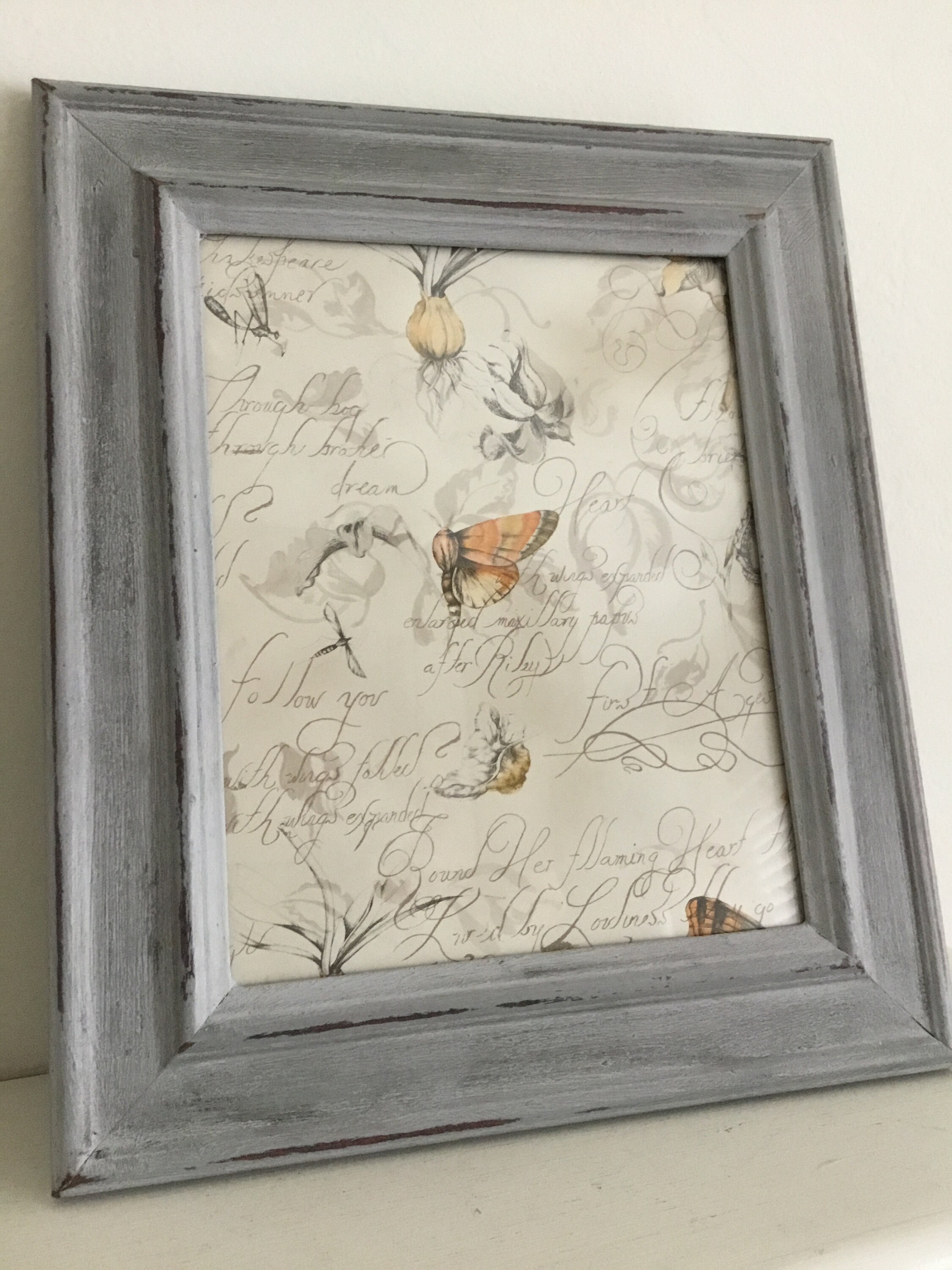 Gray Picture Frame 8 x 10 Gray Photo Frame Paris Grey Chalk Etsy