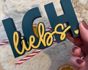 I love it 3D lettering – Loving word decoration | Gift idea made of PLA | Home decor