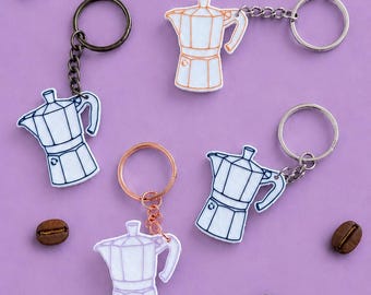 Espresso Maker Keychain | Moka Pot Pendant | Gift for Coffee Lovers | Barista Gift | Coffee Lover