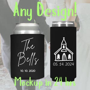 Custom Koozie Cooler | Personalized Can Cooler for All Occasions, Wedding, Bachelorette, Birthday and More [No Minimum Quantity]