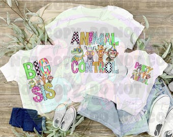 Camisetas PNG de cumpleaños de animales de fiesta: Diseño familiar de safari en el zoológico (descarga digital)