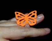 Bright Orange Butterfly Cutouts
