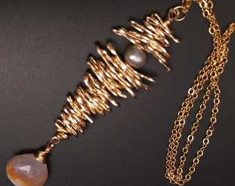 Serenity Blue Chalcedony Necklace Natural Gemstones Healing Jewelry