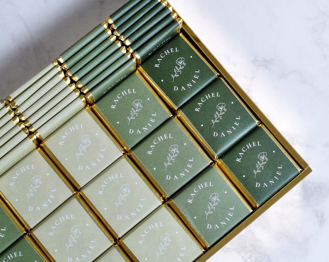 50 Pcs Wedding Chocolate, Wedding Chocolate Favors, Customized Chocolate, Wedding Favors, Engagement Chocolate, Favors For Guests00