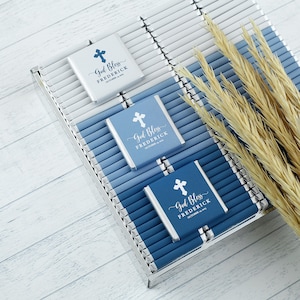 50 PCS Baptism Chocolate, Christening Chocolate Gift, Custom Baptism Chocolate, Holy Communion Chocolate, Baby Boy Baptism, Holy favors