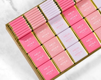 50 Stück Hochzeit Gastgeschenke, Hochzeit maßgeschneiderte Schokolade, Hochzeit Gastgeschenke, Verlobungsschokolade, Hochzeit Gastgeschenke für Gäste