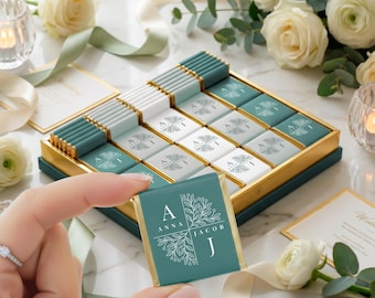 ウェディングチョコレートギフト – ゲストへのパーソナライズされたカスタムチョコレート