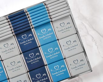 50 bombones para bodas, regalos de boda, chocolates personalizados, regalos de boda, chocolates de compromiso, Belle00