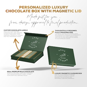 Luxury Wedding Chocolate Favors – Personalized Custom Chocolates for Guests & Engagement image 3