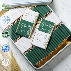 50 Pcs Wedding Chocolate, Wedding Chocolate Favors, Customized Chocolate, Wedding Favors, Engagement Chocolate, Favors For Guests, Wedding