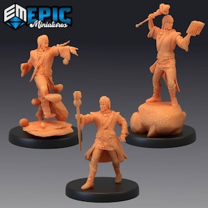 Earth Wizard D&D Dungeons and Dragons RPG Fantasia - Miniaturas Épicas 28 mm