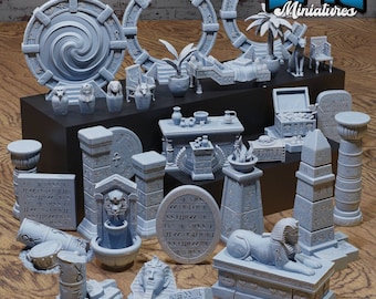 D&D Scenery - Ägyptische Scatter 28 Mm Miniatur für Tabletop Rpgs