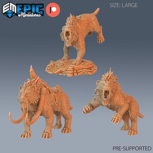 Tigre Dente-de-Sabre DnD Dungeons and Dragons Miniatura - Miniaturas Épicas 28 mm