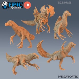Miniatures 28 mm - OISEAU DINOSAURE Donjons et Dragons D&D Fantasy Miniature