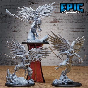 Tengu Bird Lord Dungeons and Dragons Miniature D&D, RPG Fantasy Monster 28 mm