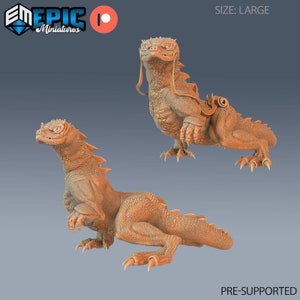 Desert Lizard Dungeons and Dragons Miniature D&D Epic Miniatures Fantasy 28 mm