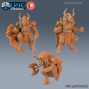 Wooly Minotaur Paladin DnD Dungeons and Dragons Miniature - Epic Miniatures 28mm