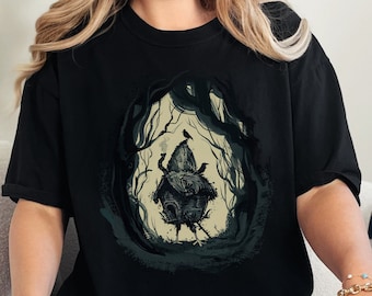 Baba Yaga Hut Graphic Tee: Witchy Cottagecore Comfort Colors T-Shirt
