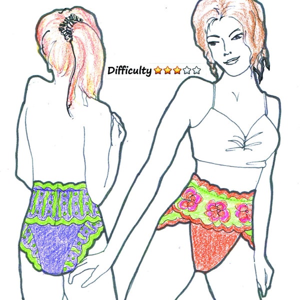 BRIEFS E-booklet Pattern WAISTBAND High Waist Panty by Merckwaerdigh