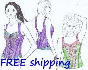 CORSET Pattern BUS2 for Bustiers FREE Shipping by Merckwaerdigh