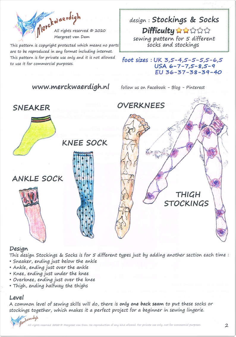 E-booklet Pattern STOCKINGS & SOCKS by Merckwaerdigh image 3