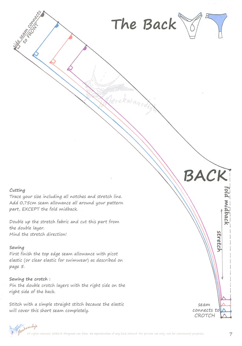 THONG E-booklet Pattern CROSSOVER Panty by Merckwaerdigh image 5