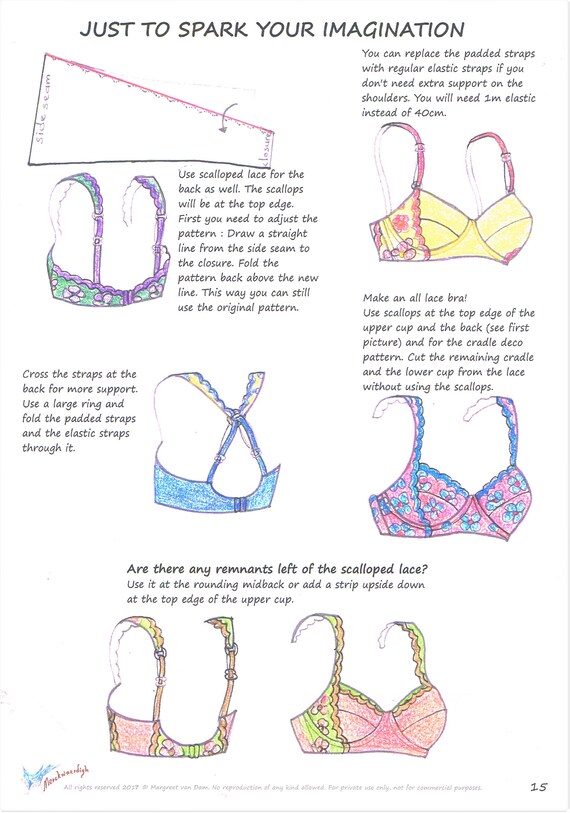 Bra E Booklet Pattern Sidebar Xl By Merckwaerdigh Etsy