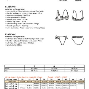 LINGERIE Pattern MIX30 with Bra Panty & French knickers : FREE Shipping by Merckwaerdigh image 3