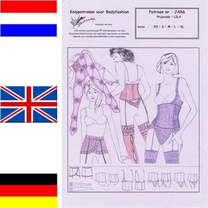 Sewing Pattern JAR6 for Stocking Suspender Waistcorset FREE Shipping by Merckwaerdigh image 2