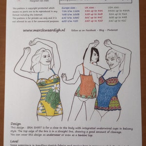 Patron E-booklet BRA SHIRT Underwired Tankini par Merckwaerdigh image 3