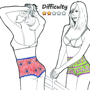 Panty E-booklet Pattern SCALLOP SHORT by Merckwaerdigh