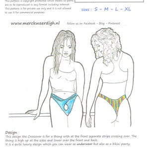 THONG E-booklet Pattern CROSSOVER Panty by Merckwaerdigh image 3