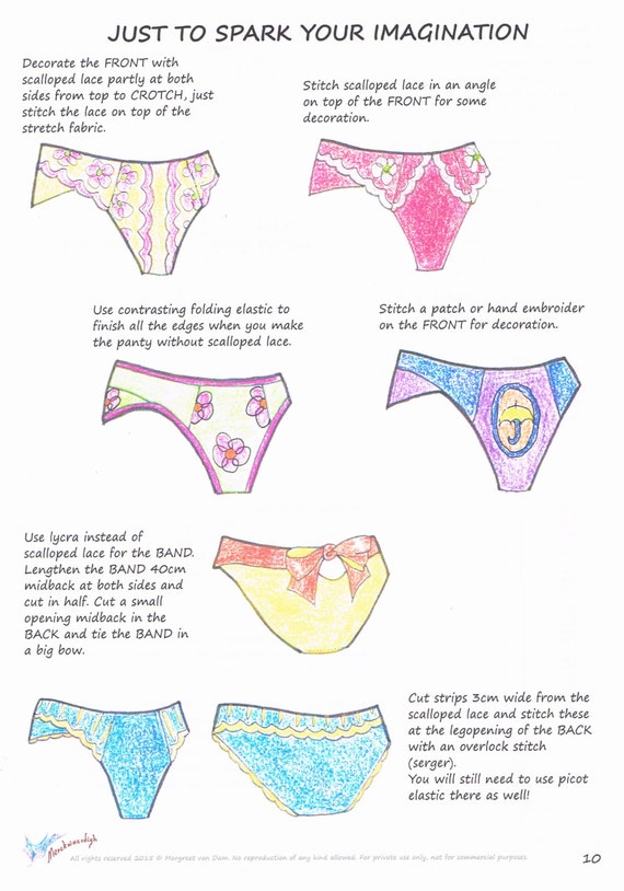 PANTY E-booklet Pattern HIPSTER Briefs by Merckwaerdigh 