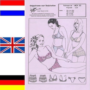 LINGERIE Pattern MIX30 with Bra Panty & French knickers : FREE Shipping by Merckwaerdigh image 2