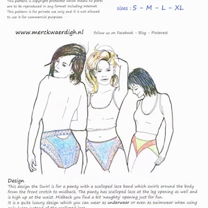 PANTY E-booklet Pattern SWIRL Briefs by Merckwaerdigh image 3