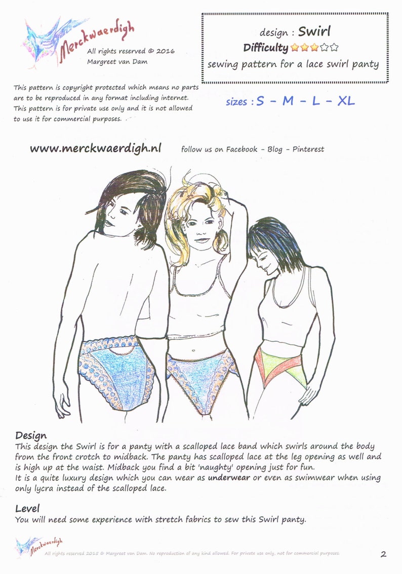 PANTY E-booklet Pattern SWIRL Briefs by Merckwaerdigh image 3