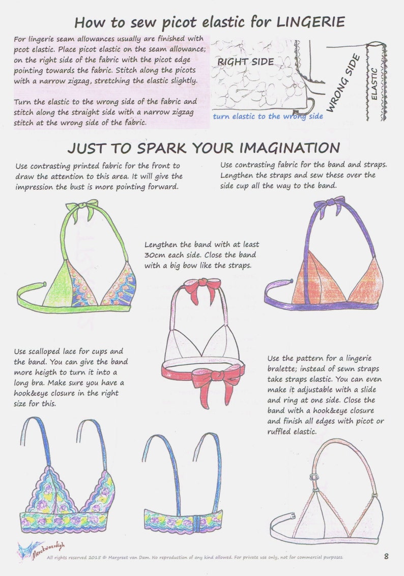 BRALETTE E-booklet Pattern TRIANGLE Bikini by Merckwaerdigh image 5