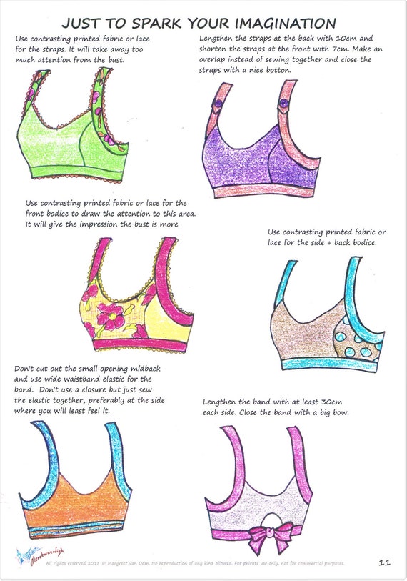 BRALETTE E-booklet Pattern GYM Sports Bra Bikini by Merckwaerdigh